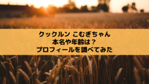 クックルン コムギの本名や年齢は？子役プロフィールが気になる